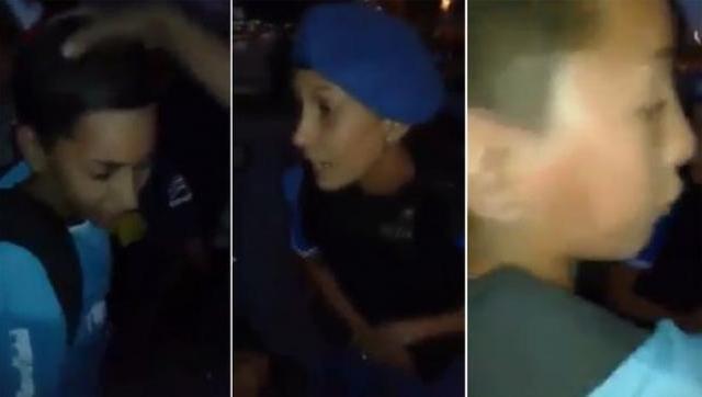 Una oficial de la policía local se enfrentó en un duelo de rap con jóvenes en Gonzalez Catán