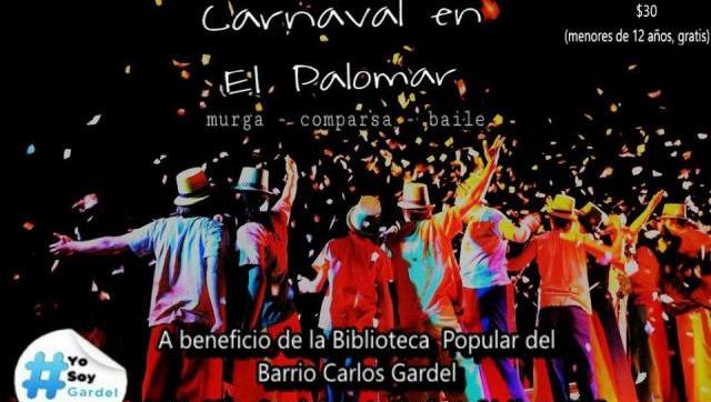 Carnaval a beneficio de la Biblioteca Popular del Barrio Gardel