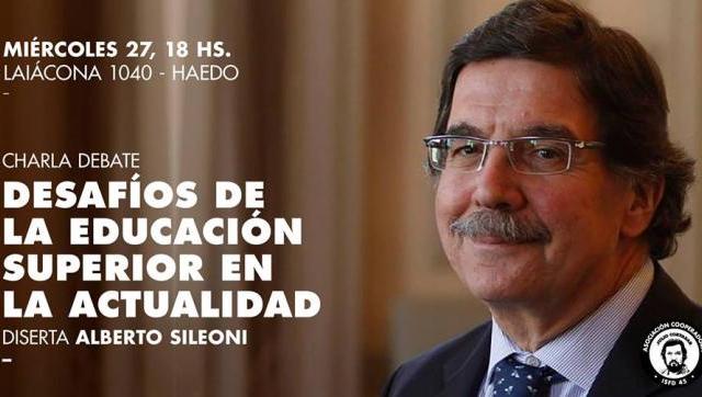 Sileoni debatirá en el 45 sobre los desafíos de la educación superior