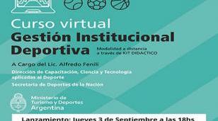 Curso virtual  de Gestión Institucional Deportiva