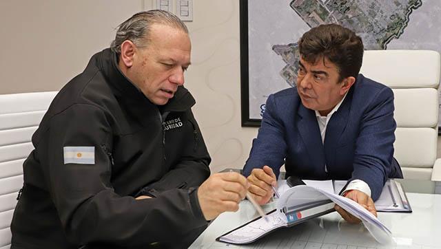 Espinoza y Berni juntos para ampliar el sistema integral  de seguridad en La Matanza