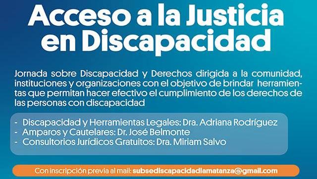 Nueva jornada de Acceso a la Justicia en Discapacidad