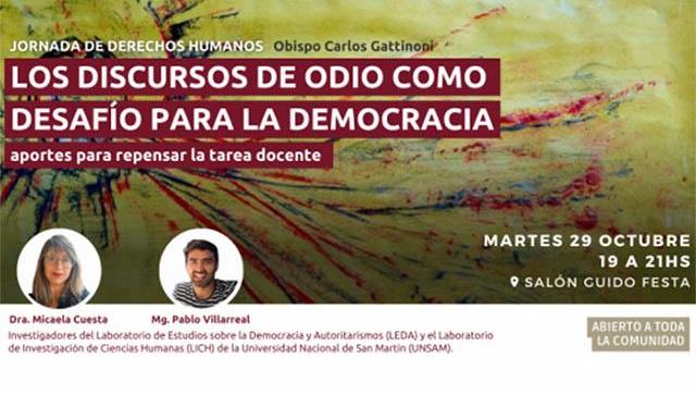 Los discursos de odio como desafío para la democracia - Jornada de DD.HH Obispo Carlos Gattinoni