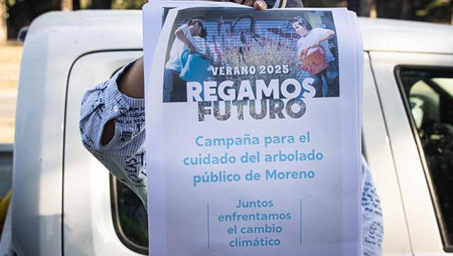 La Municipalidad de Moreno lanza campaña de riego comunitario para proteger los espacios verdes