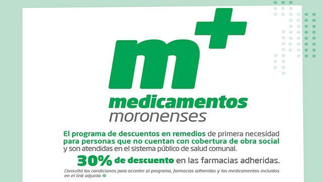 Programa de descuentos en medicamentos: Morón continúa facilitando el acceso a los vecinos sin obra social