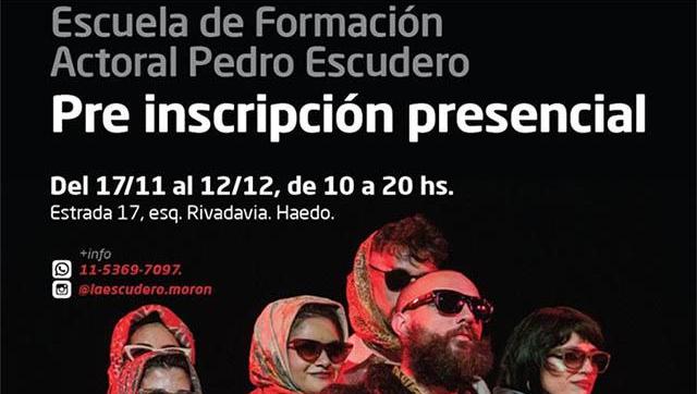 Morón abre la preinscripción a su Escuela de Formación Actoral Pedro Escudero