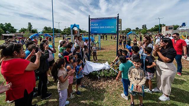 Moreno ya renovó más de 70 plazas: se inauguró una nueva en Trujui